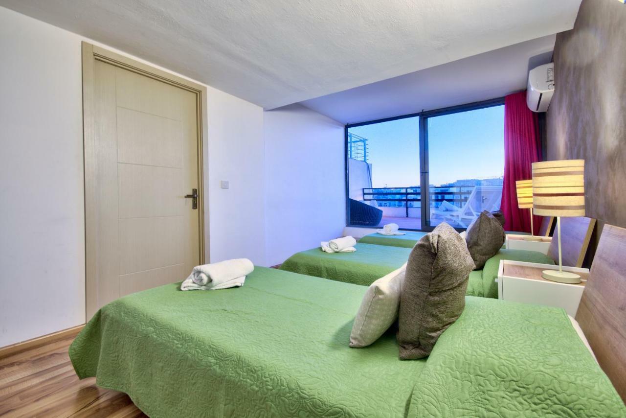 Spinola Court - Stunning Seaview Apartment & Penthouse On Spinola Bay By Shortletsmalta Saint Julian's Exterior foto